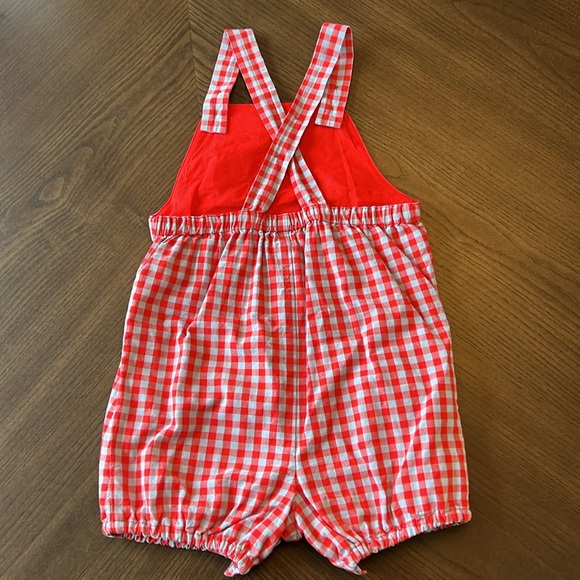 Janie and Jack BABY GINGHAM POPLIN OVERALL - Picture 2 of 2